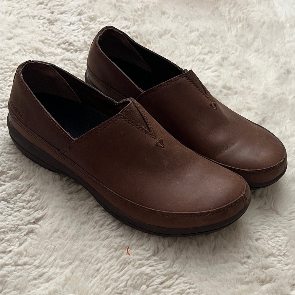 Merrells Leather Slip-On Shoes